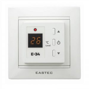 Терморегулятор EASTEC E-34 белый встраиваемый в рамку, 3,5 кВт