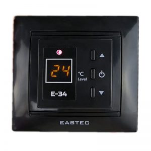 Терморегулятор EASTEC E-34 черный (Встраиваемый в рамку, 3,5 кВт)