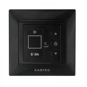 Терморегулятор EASTEC E-34 черный встраиваемый в рамку